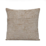 Slub Polyester 50 x 50 cm Filled Cushion- Taupe