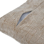 Slub Polyester 50 x 50 cm Filled Cushion- Taupe