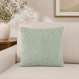 Waves Polyester 50 x 50 cm Filled Cushion- Green