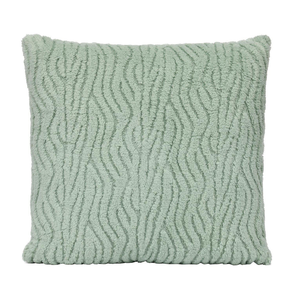 Waves Polyester 50 x 50 cm Filled Cushion- Green