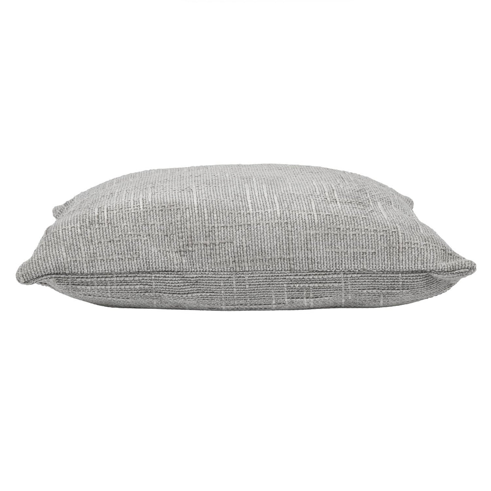 Slub Polyester 50 x 50 cm Filled Cushion- Grey