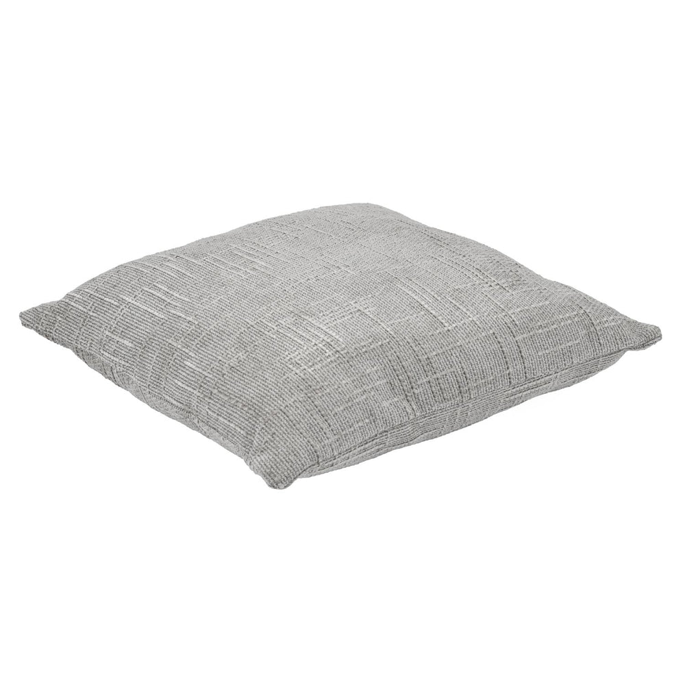 Slub Polyester 50 x 50 cm Filled Cushion- Grey