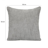 Slub Polyester 50 x 50 cm Filled Cushion- Grey