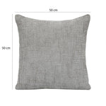 Slub Polyester 50 x 50 cm Filled Cushion- Grey