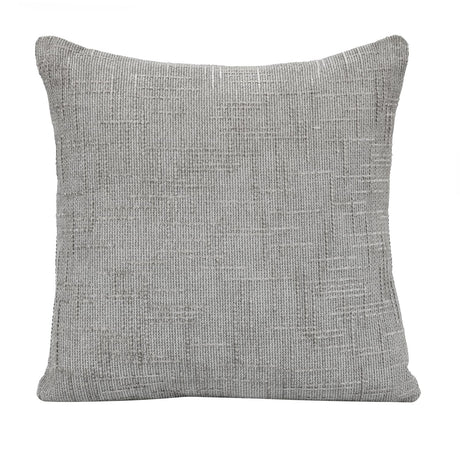 Slub Polyester 50 x 50 cm Filled Cushion- Grey