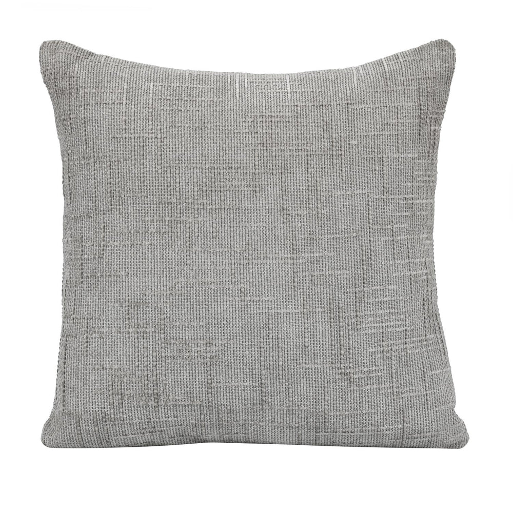 Slub Polyester 50 x 50 cm Filled Cushion- Grey