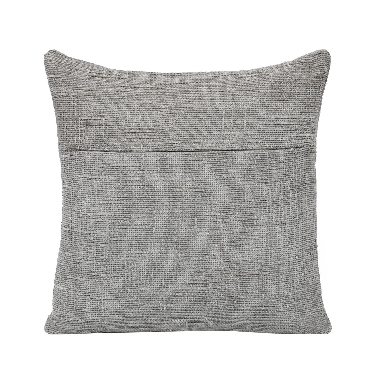 Slub Polyester 50 x 50 cm Filled Cushion- Grey