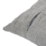 Slub Polyester 50 x 50 cm Filled Cushion- Grey