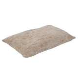 Slub Polyester 50 x 30 cm Filled Cushion- Taupe
