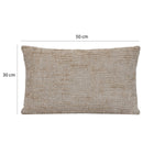 Slub Polyester 50 x 30 cm Filled Cushion- Taupe