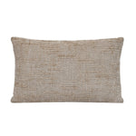 Slub Polyester 50 x 30 cm Filled Cushion- Taupe