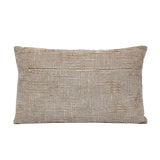 Slub Polyester 50 x 30 cm Filled Cushion- Taupe