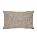 Slub Polyester 50 x 30 cm Filled Cushion- Taupe