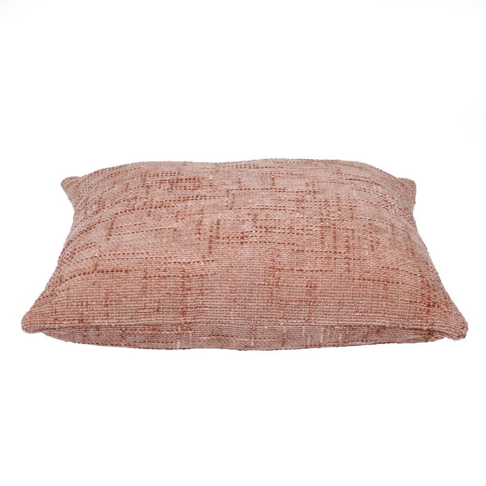 Slub Polyester 50 x 50 cm Filled Cushion- Blush