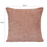 Slub Polyester 50 x 50 cm Filled Cushion- Blush