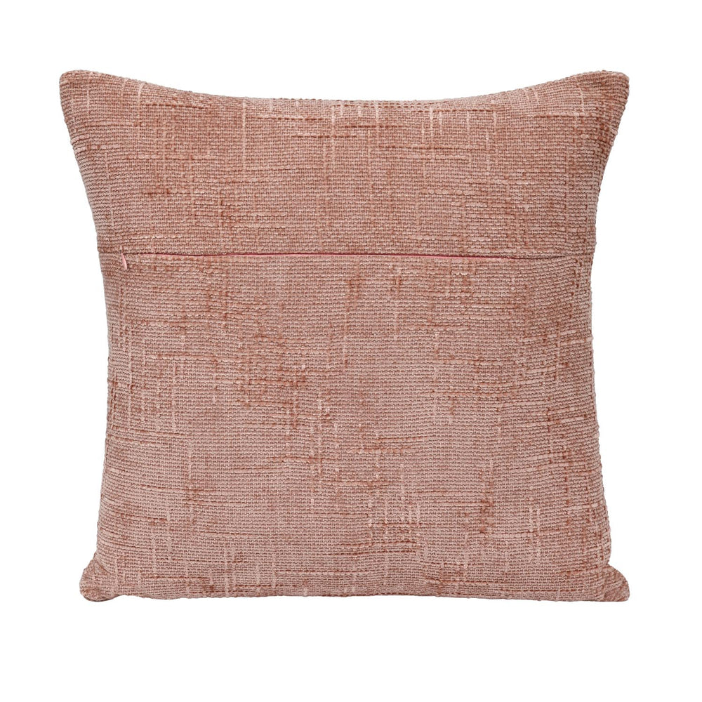 Slub Polyester 50 x 50 cm Filled Cushion- Blush