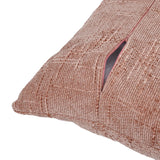 Slub Polyester 50 x 50 cm Filled Cushion- Blush