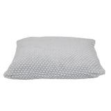 Popcorn Weave Polyester 50 x 50 cm Filled Cushion- Grey