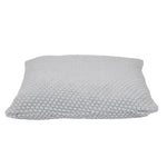 Popcorn Weave Polyester 50 x 50 cm Filled Cushion- Grey