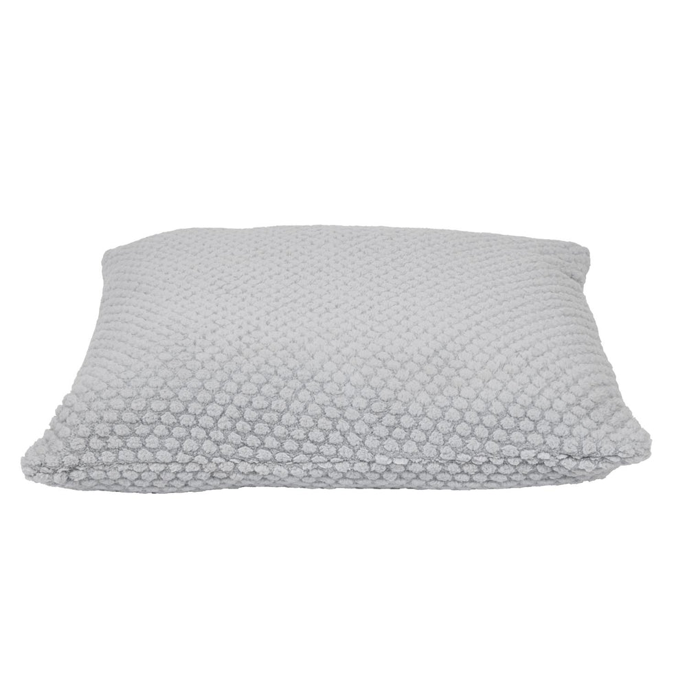 Popcorn Weave Polyester 50 x 50 cm Filled Cushion- Grey