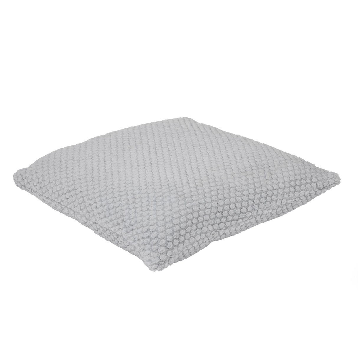 Popcorn Weave Polyester 50 x 50 cm Filled Cushion- Grey