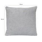 Popcorn Weave Polyester 50 x 50 cm Filled Cushion- Grey
