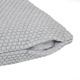 Popcorn Weave Polyester 50 x 50 cm Filled Cushion- Grey