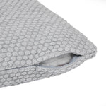 Popcorn Weave Polyester 50 x 50 cm Filled Cushion- Grey