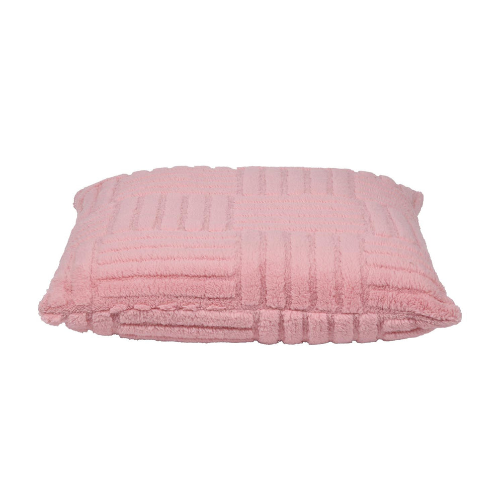 Geometric Polyester 50 x 50 cm Filled Cushion- Pink
