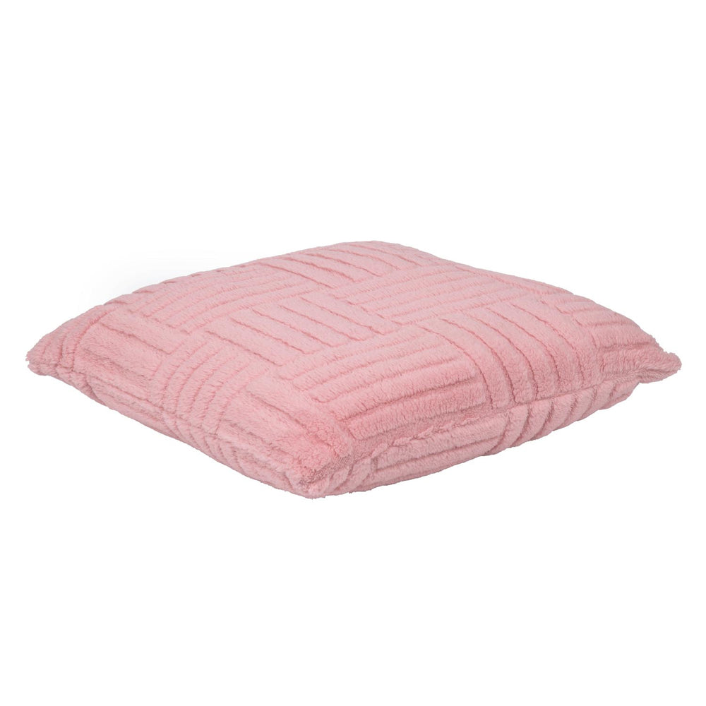 Geometric Polyester 50 x 50 cm Filled Cushion- Pink