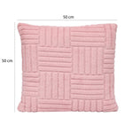 Geometric Polyester 50 x 50 cm Filled Cushion- Pink