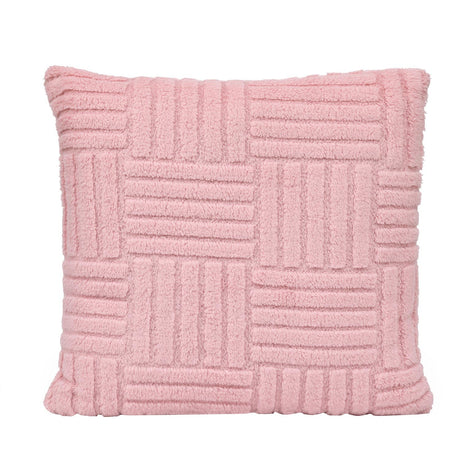 Geometric Polyester 50 x 50 cm Filled Cushion- Pink