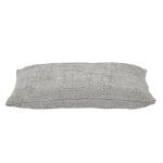 Slub Polyester 50 x 30 cm Filled Cushion- Grey