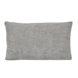 Slub Polyester 50 x 30 cm Filled Cushion- Grey