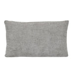 Slub Polyester 50 x 30 cm Filled Cushion- Grey