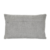 Slub Polyester 50 x 30 cm Filled Cushion- Grey