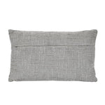 Slub Polyester 50 x 30 cm Filled Cushion- Grey
