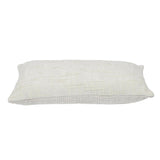 Slub Polyester 50 x 30 cm Filled Cushion- Cream