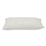 Slub Polyester 50 x 30 cm Filled Cushion- Cream