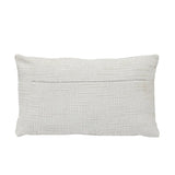 Slub Polyester 50 x 30 cm Filled Cushion- Cream
