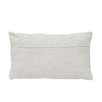 Slub Polyester 50 x 30 cm Filled Cushion- Cream