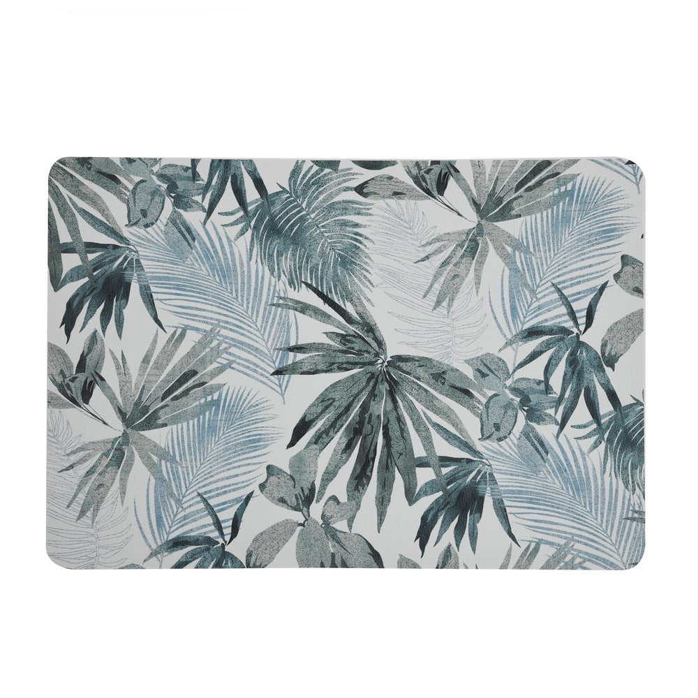Leaves Print Placemat Set of 4- Grey