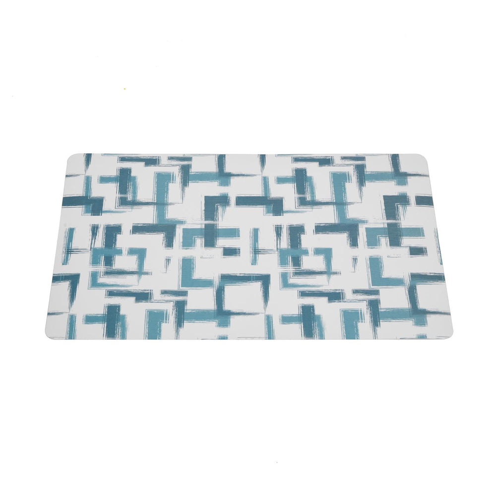 Abstract Printed EVA Placemat Set of 4- Blue