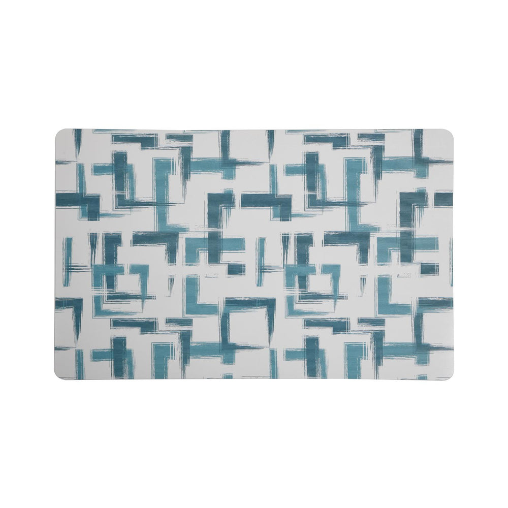 Abstract Printed EVA Placemat Set of 4- Blue
