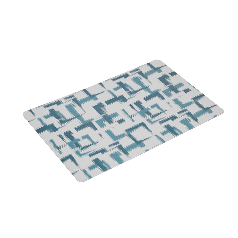 Abstract Printed EVA Placemat Set of 4- Blue