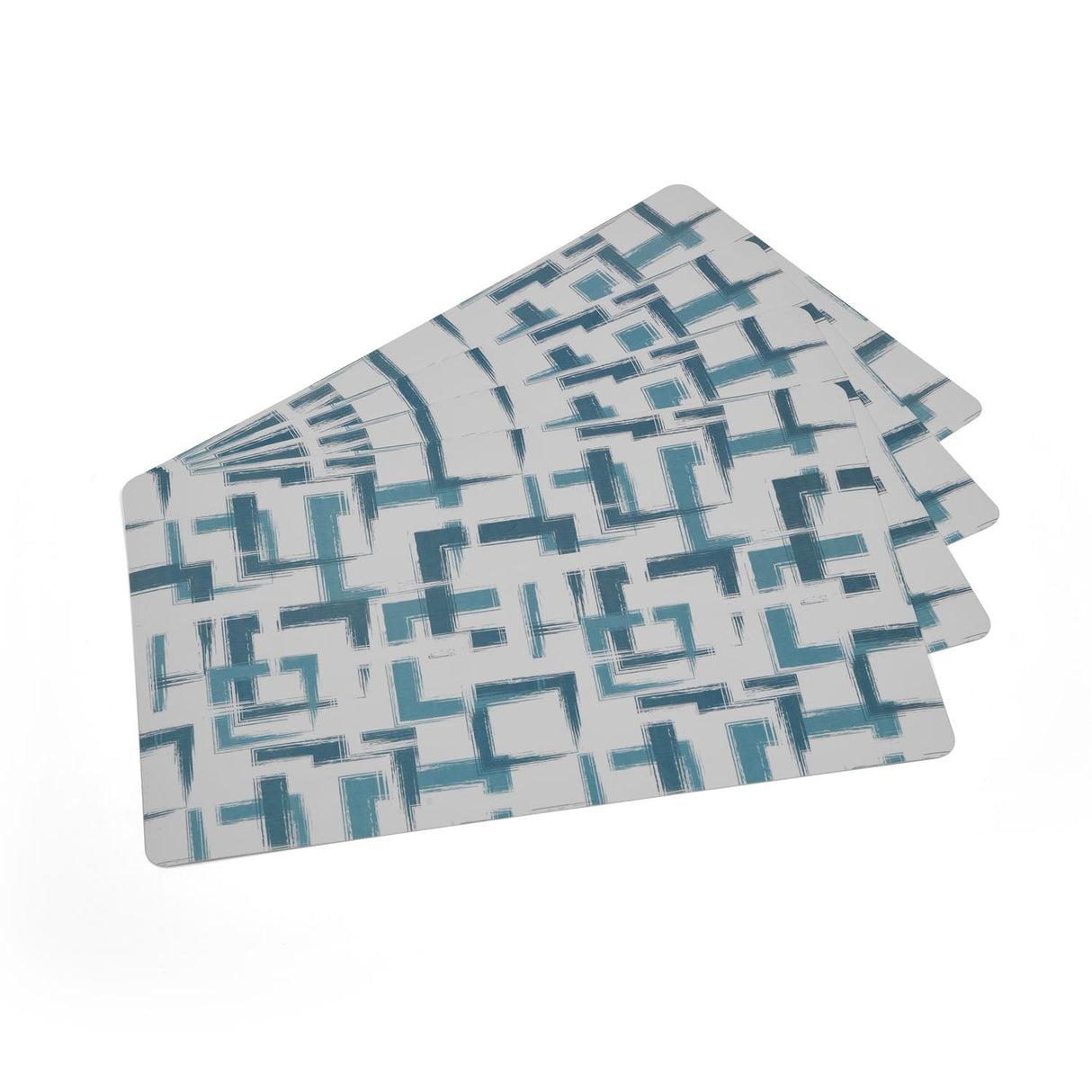Abstract Printed EVA Placemat Set of 4- Blue