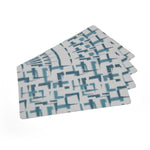 Abstract Printed EVA Placemat Set of 4- Blue