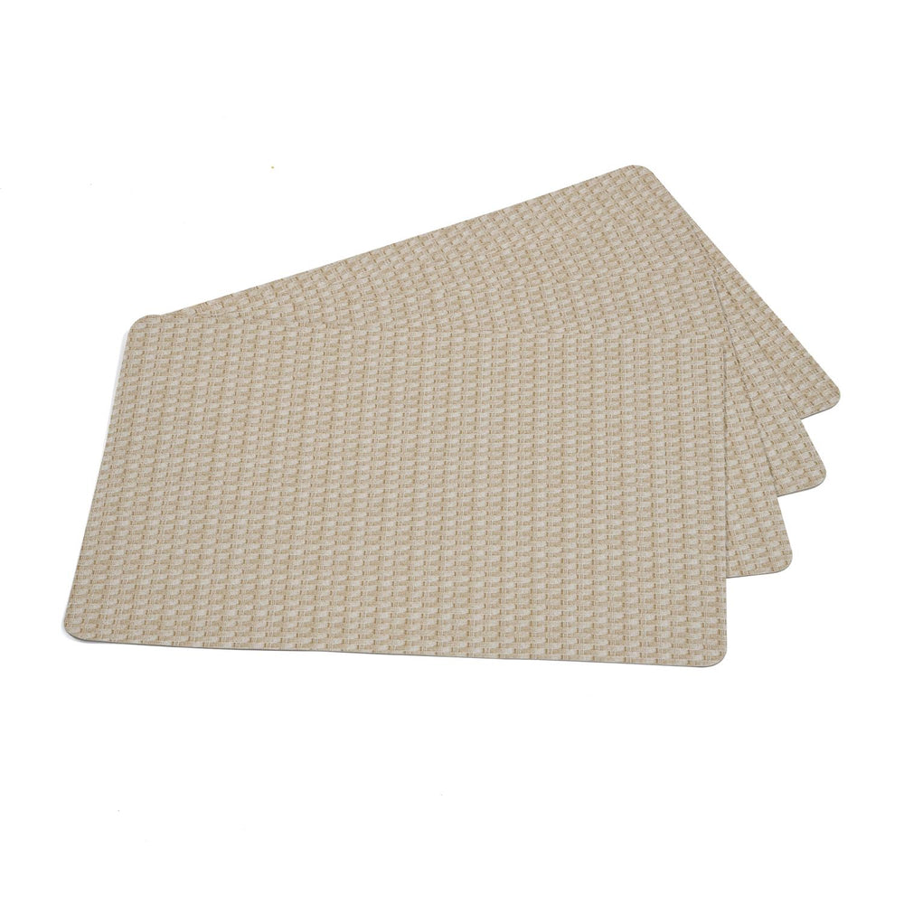 Abstract Pattern Placemat Set of 4- Beige