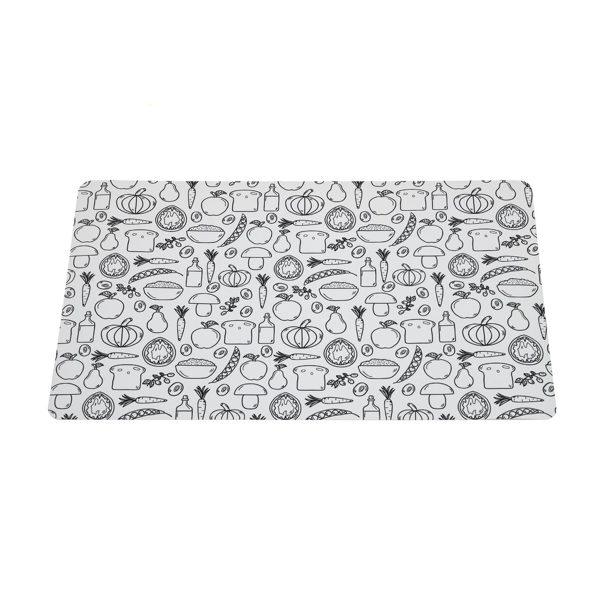 Doodle Print EVA Placemat Set of 4- Black