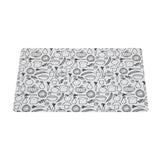 Doodle Print EVA Placemat Set of 4- Black